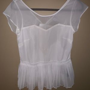 American Eagle Chiffon Peplum Top sz xs